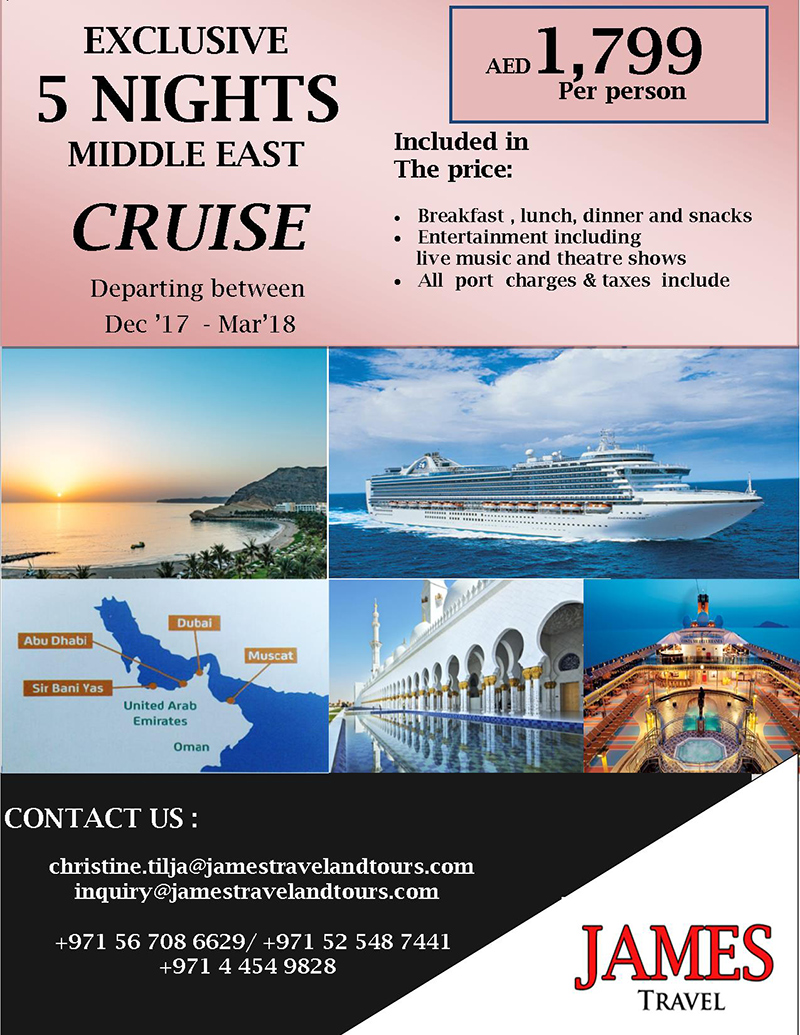 Exclusive 5 Nights Middle East CRUISE James Travel and Tours